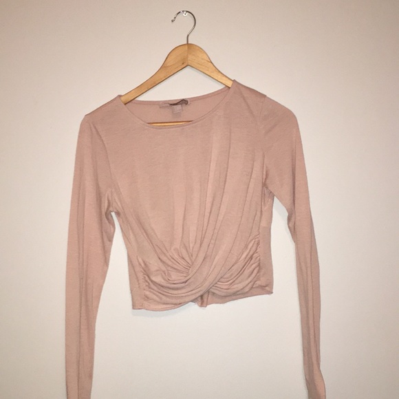 Blush pink cropped T-shirt forever 21 contemporary - Picture 1 of 2